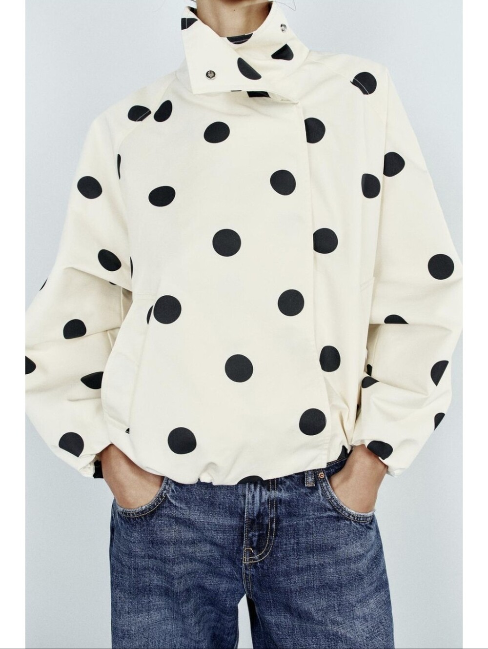 ZARA POLKA DOT BOMBER JACKET
